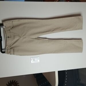 Chico’s Platinum Denim 5 pocket Straight leg jean in camel